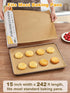 SMARTAKE Parchment Paper Roll for Baking, 15 in x 242 ft, 300 sq.ft, Non-Stick Baking Paper Sheets with Slide Cutter, Heavy Duty Extra Long, for Kitchen Baking Cooking Grilling Steaming, Unbleached