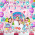 KMZFPYJ Dollhouse Birthday Party Supplies, Kids Birthday Cartoon Cat Party Decorations, Include Banner, Balloons