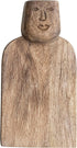 Creative Co-Op Compact Hand-Carved Mango Wood Slicer, Natural Cheese and Cutting Board