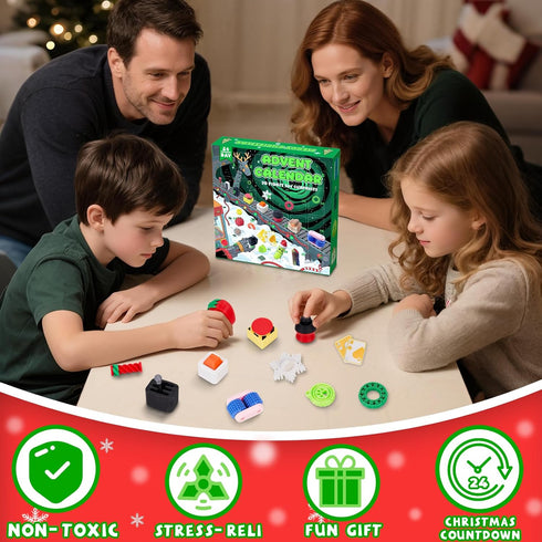 Aodomis 24PCS 3D Printed Fidget Toys, Sensory Toys for Kids with Autism ADHD, Classroom Treasure Box & Calm Down Corner