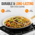 NutriChef 8” Small Fry Pan - Professional Nonstick Frying Pan with Ceramic Coating, Golden Titanium Handle, Easy to