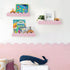 Set 3, AELS Scalloped Nursery Bookshelf, of Picture Ledge Shelf for Wall Decor, Woven Natural Fibre Floating Shelves