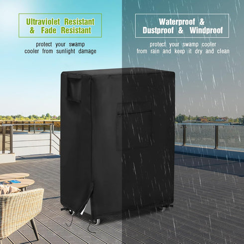 Evaporative Cooler Cover for Hessaire MC37M/MC37V 3100 CFM, Waterproof Swamp Cooler Cover for Outdoor Air Conditioner
