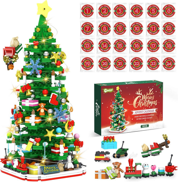 Advent Calendar 2025 Adult Teen Boy Girls Kids Christmas Tree Building Set