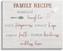Stupell Industries Family Recipe Happiness Motivational Phrases Kitchen Puns Canvas Art