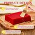 Heigble 2.2 lb 70 Cheese Wax Block for Preserving Cheese Red Wax for Cheesemaking with Brush for Long Term Storage