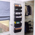 6 Household Essentials Black Pouch Fabric Over The Door Organizer