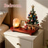 ECOECO 11" 7"- Wood Riser for Decor, Widen Size Pedestal Stand for Bathroom,Farmhouse Decorative Tray Soap Holder