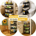 4 ShellKingdom Tier Bathroom Storage Organizer, Toilet Paper Holder, Slim Rolling Storage Cart for Narrow Space