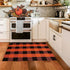 Fall Outdoor Rug, Orange Buffalo Plaid Cotton Hand-Woven Rug for Front Door/Porch/Farmhouse/Entryway (27.5'' x 43'')