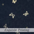 Jubilantex Navy Blue Butterfly Sheer Curtains with Gold Print Pattern, 63 Inch Long, 2 Panels for Kids Nursery Bedroom