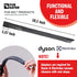 18.1 1 1/4 1 3/8 (32 35 mm), FUR-EEL Vacuum Crevice Tool, Extra Long in Flexible Attachment, Fits Round Hoses