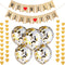 Gejoy 14 Pcs Farewell Party Decorations Supplies Kit, We Will Miss You Banner, Burlap Bunting, Gold Glitter Confetti