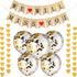 Gejoy 14 Pcs Farewell Party Decorations Supplies Kit, We Will Miss You Banner, Burlap Bunting, Gold Glitter Confetti