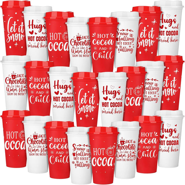 Tioncy Winter Mugs Gift Bulk Hot Cocoa Chocolate Bar Supplies Reusable Coffee