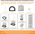 8 10.4" 64.5" 9.8" SMILHELTD Vertical Shoe Rack Tiers Narrow Clear Sneaker Storage Holder Luxurious Slim Tall Organizer
