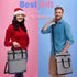 Tirrinia Insulated Wine Gift Carrier - 3 Bottle Travel Cooler Tote Bag with Handle, Grey