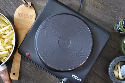 IMUSA Single Electric Hot Plate, Cast Iron Plate for Cooking or Heating, Electric Burner