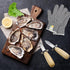 Oyster Shucking Knife Set of 2 Stainless Steel Knives and 2 Pairs Level 5 Cut-Resistant Gloves