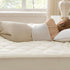 8-21 Inches 54x75 Inches Bedsure Beige Full Size Mattress Pad - Quilted Fitted Mattress Topper Protector with Deep