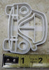 BEETLE BUG CAR FRONT VIEW HIPPIES LOVEBUG COOKIE CUTTER MADE IN USA