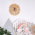 Charlbytion (16''*16'', Wall Art Animal Head Hand Knitted Hanging,Cotton Thread Weaving Straw Cartoon Tassel Beard Lion
