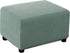 Turquoize Jacquard Ottoman Cover Stretch Storage Ottoman Slipcover Protector Covers Stretch Fabric
