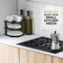 Countertop Bambuesi Plate Organizer for Cabinet - Corner Cabinet Organizer and Kitchen Cabinet Organizer Shelf, Kitchen