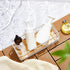 Funrous 2 Pcs Metal Wire Basket, White Toilet Paper Basket Organizer with Wooden Base for Kitchen Countertop