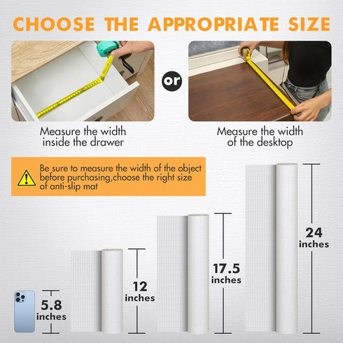 Viseeko Shelf Liner for Kitchen Cabinets, Non-Adhesive Drawer Liner, Easy to Use for Fridge, Shelves, and Storage Desks