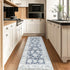 jinchan 2x6 (2x6, Fiora Runner Rug Machine Washable Hallway Rug Dark Blue Vintage Floral Print Non-Slip Low Pile
