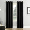 Sun Zero Soho Blackout Energy Efficient Grommet Curtain Single Panel - 54" x 84", Black
