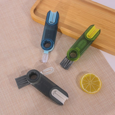 3 in 1 Cup Lid Gap Cleaning Brush Set, Multifunctional Insulation Bottle Cleaning Tools, Tiny Silicone Cup Holder