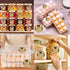 500pcs Farm Chicken Egg Labels, 2 inch Round Natural Brown Kraft Washed Egg Carton Labels for Kitchen, Crafts,