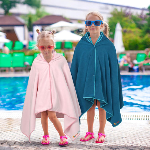 30x60 inch, 3-9 SUN CUBE Kids Hooded Towel, Absorbent Quick Dry Beach Bath Towel, Swim Surf Poncho Wrap Shower, Pool