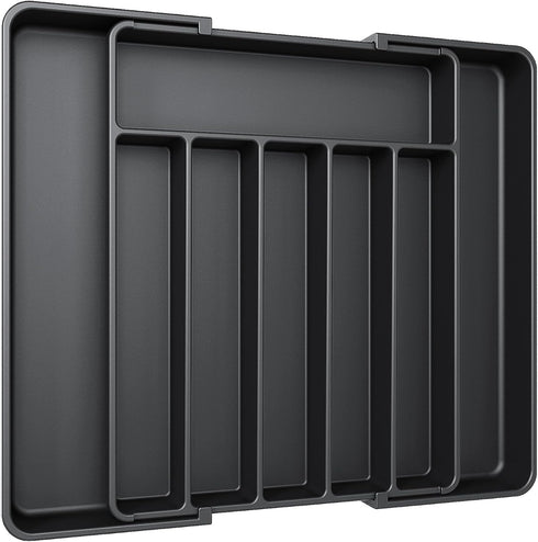 AUJEN Expandable Silverware Organizer - Kitchen Drawer Utensil Organizer, Cutlery Holder for Knives and Forks, Large,