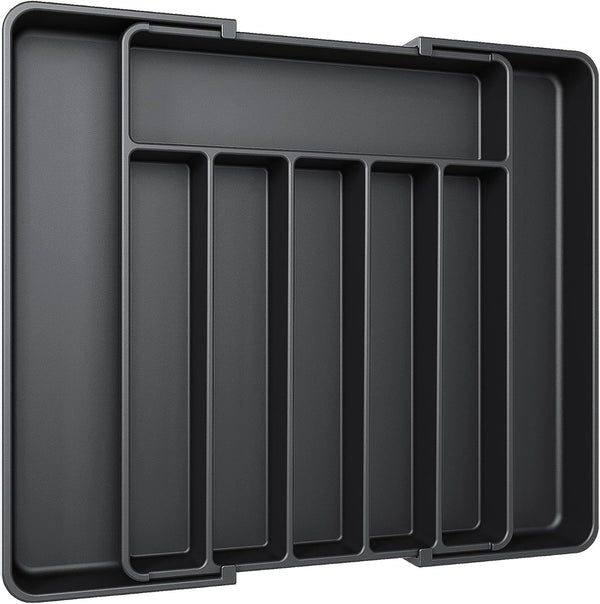 AUJEN Expandable Silverware Organizer - Kitchen Drawer Utensil Organizer, Cutlery Holder for Knives and Forks, Large,