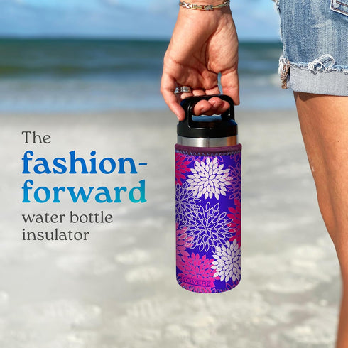 24-30oz 750ml Koverz Water Bottle Carrier with Shoulder Strap, Water Bottle Insulator - Monet
