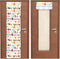 2 Pcs Blackout Lockdown Shades, Classroom Door Window Cover Curtains for Glass Doors, Darkening Drapes 8 x 36 Inches