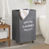 90L (Grey2) WOWLIVE Large Rolling Laundry Basket Wheels Collapsible Tall Laundry Hamper Handle Foldable Dirty Clothing