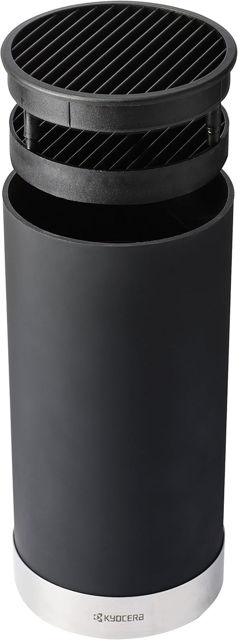 Kyocera KB-U-BK Universal Round Soft Touch Knife Block, 8.8" x 4.3", Black by KYOCERA