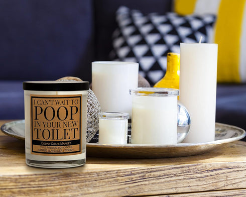Funny Housewarming Gifts for New Home 2025, Lavender Scented Candles, 100% Soy Wax, Best Presents for Friends, Made in