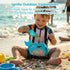 AMOR PRESENT Mesh Baby Beach Bag, Shell Collecting Bag with Shovel Crab-Shaped Adjustable Strap for Holding Shell Sea