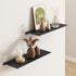 2 Pack 12" MKO Floating Shelves for Wall, Metal Wall Mounted Shelf for Bathroom, Bedroom, Living Room, Kitchen, Little