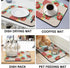 Coffee Bar Mat Accessories for Countertop Absorbent Hide Stain Rubber Backed Dish Drying Mats for Kitchen Counter Draining Pad Decor Gift Fit Under Coffee Maker Coffee Pot Espresso Machine (24x16in)