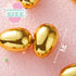 18Pcs 2.3" JOYIN Gold Easter Eggs, Metallic Plastic Empty Eggs Fillable for Easter Hunt Supplies, Basket Stuffers, Toys