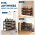 3 Closet, 28" LOFTEY Shoe Rack, Tier Non-Woven Shoe Shelf, Stackable Shoe Rack Organier for Front Door and Entryway