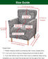 1-Piece Sofa,B64 CRFATOP Stretch Modern Banquet Armchair Slipcover Accent Chair Covers with Arms Soft Chair Slipcovers