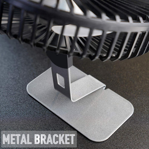 SLENPET 6 inch USB Desk Fan, Adjustable Tilt, 4 Speeds, Ultra-quiet, Portable Metal Base, Silver