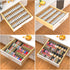 Baker Boutique 4-Tier 4-Pack (11''-22'') Non-Slip Spice Drawer Organizer, Checkered Frosted Clear Acrylic, Expandable